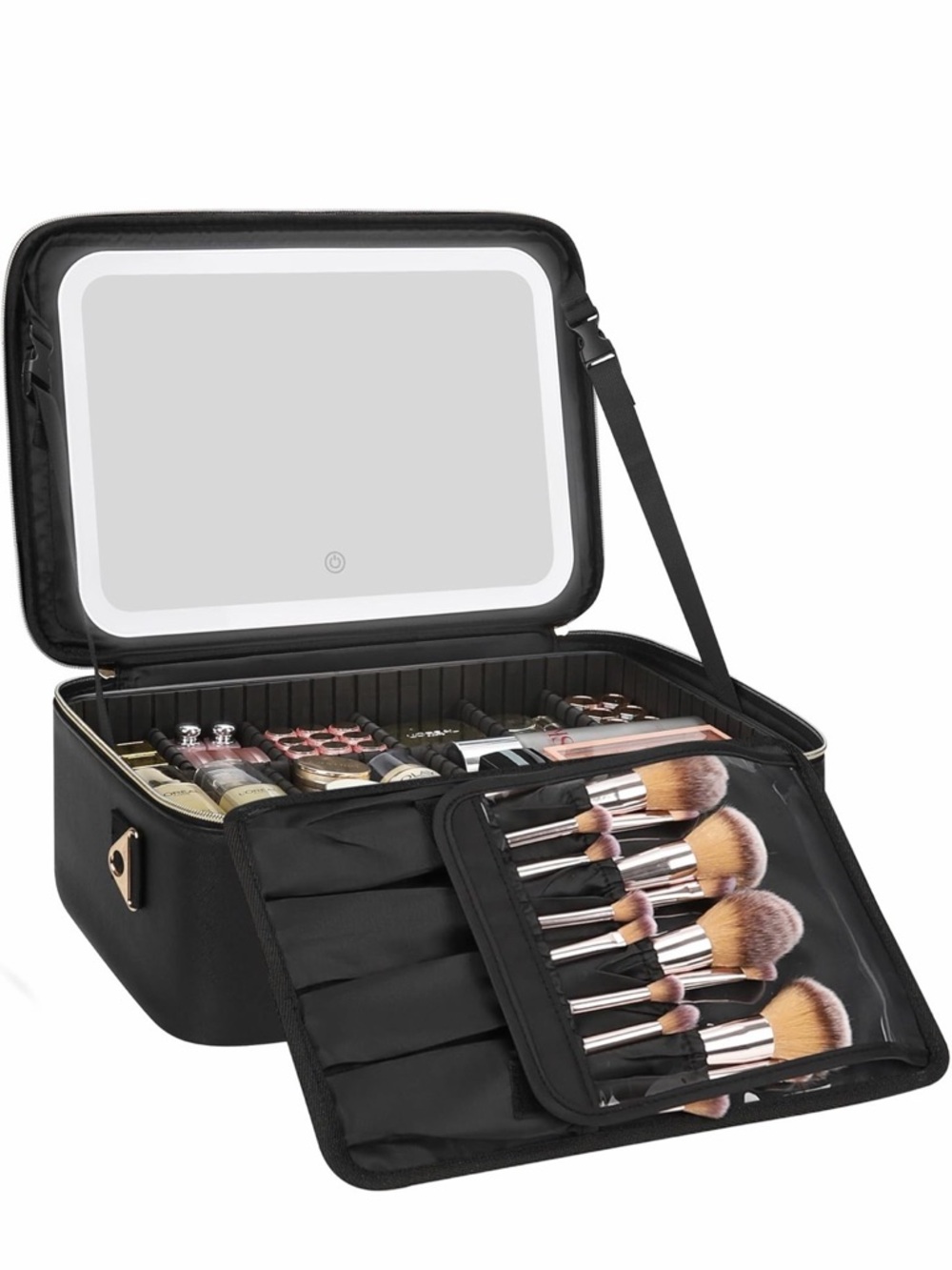 Relavel Travel Makeup Bag With LED Mirror